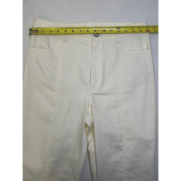 Cinq á Sept Shanis Pant High Waist Flare with Slit  Color Creme Size 10. NWOT - Picture 8 of 12